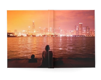 Hardcover Blank Book ~ Chicago Skyline ~ Notebook ~ Lake Michigan ~ Sketchbook ~ Illinois ~