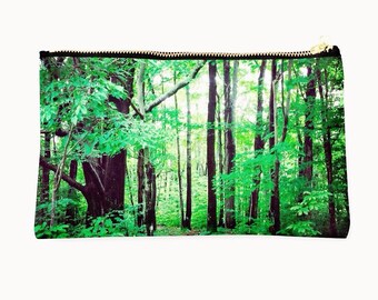 Enchanted Forest Zippered Clutch ~ Accessory Bag ~ Fantasy Cosplay ~ Fairy Bag ~ Nature Photography ~ Fairytale ~ Disneybound ~ Wonderland