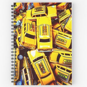 Yellow Taxi Cab Notebook ~ Blank Spiral Notebook ~ I Love New York ~ School Supplies ~ NYC Vibes ~ New York City Notebook ~ Toy Cars
