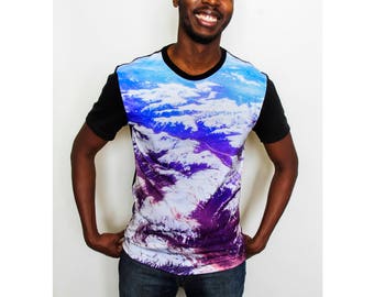 Snowbound ~ Mountains ~ Graphic Tee ~ Men's Shirts ~ Women's Shirts ~ Aerial Photography ~ Fashion ~ Snowboarder ~ Airplane ~ Views ~ USA ~