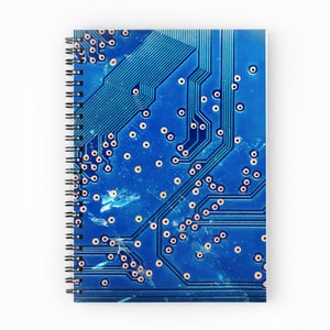 Circuit Board Notebook ~ Blank Spiral Notebook ~ Engineer ~ Programmer ~ Cyberpunk ~ Computer ~ School Supplies ~ CompSci ~ Computer Science