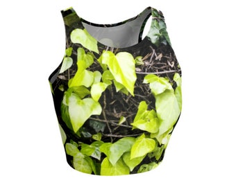 Vineyard Crop Top ~ Tank Top ~ Athleticwear ~ Festival Top ~ Workout Clothes ~ Circus Clothing ~ Fairy Costume ~ Aerialist ~ Wine ~ Forest ~