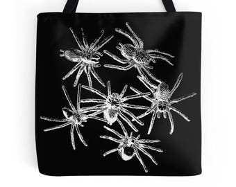 Spiderella Bag ~ Tarantula ~ Trick or Treat ~ Tote Bag ~ Halloween ~ Arachnophobia ~ Spiders ~ Shopping Bag ~ Goth ~ Witch ~ October ~ Bugs