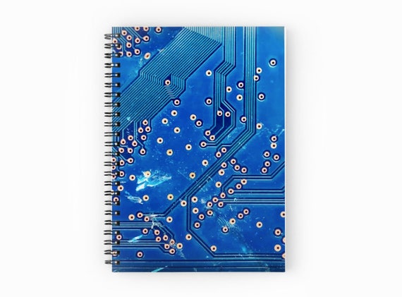 Circuit Board Notebook Blank Spiral Notebook Engineer Programmer Cyberpunk  Computer School Supplies Compsci Computer Science 