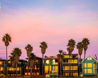 Venice Beach Sunset ~ California ~ City Skyline ~ Photo Print ~ Beach ~ Malibu ~ Santa Monica ~  LA ~ Hollywood ~ Urban Photography ~ Gift ~