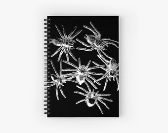 Spider Notebook ~ Blank Spiral Notebook ~ Halloween Stationary  ~ Back to School ~ Spooky School Supplies ~ Halloween School ~ Blank Book