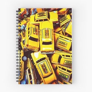 Yellow Taxi Cab Notebook ~ Blank Spiral Notebook ~ I Love New York ~ School Supplies ~ NYC Vibes ~ New York City Notebook ~ Toy Cars