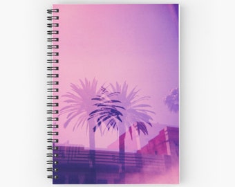 California Dreaming ~ Spiral Notebook ~ Hollywood ~ School Supplies ~ Los Angeles ~ Graph ~ Bullet Journal ~ Film Student ~ Palm Tree