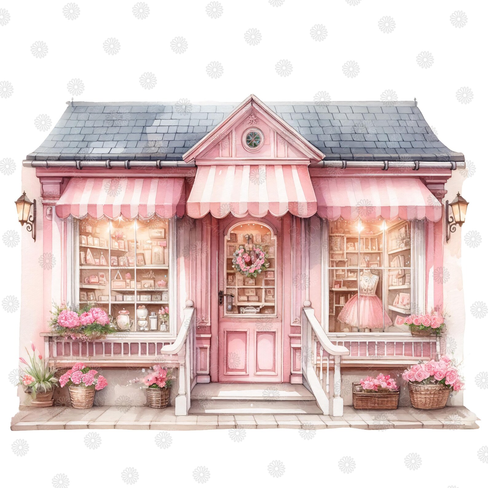 Bundle Jpgs 8 Cottagecore Shops High Quality Clip Art, Watercolor ...