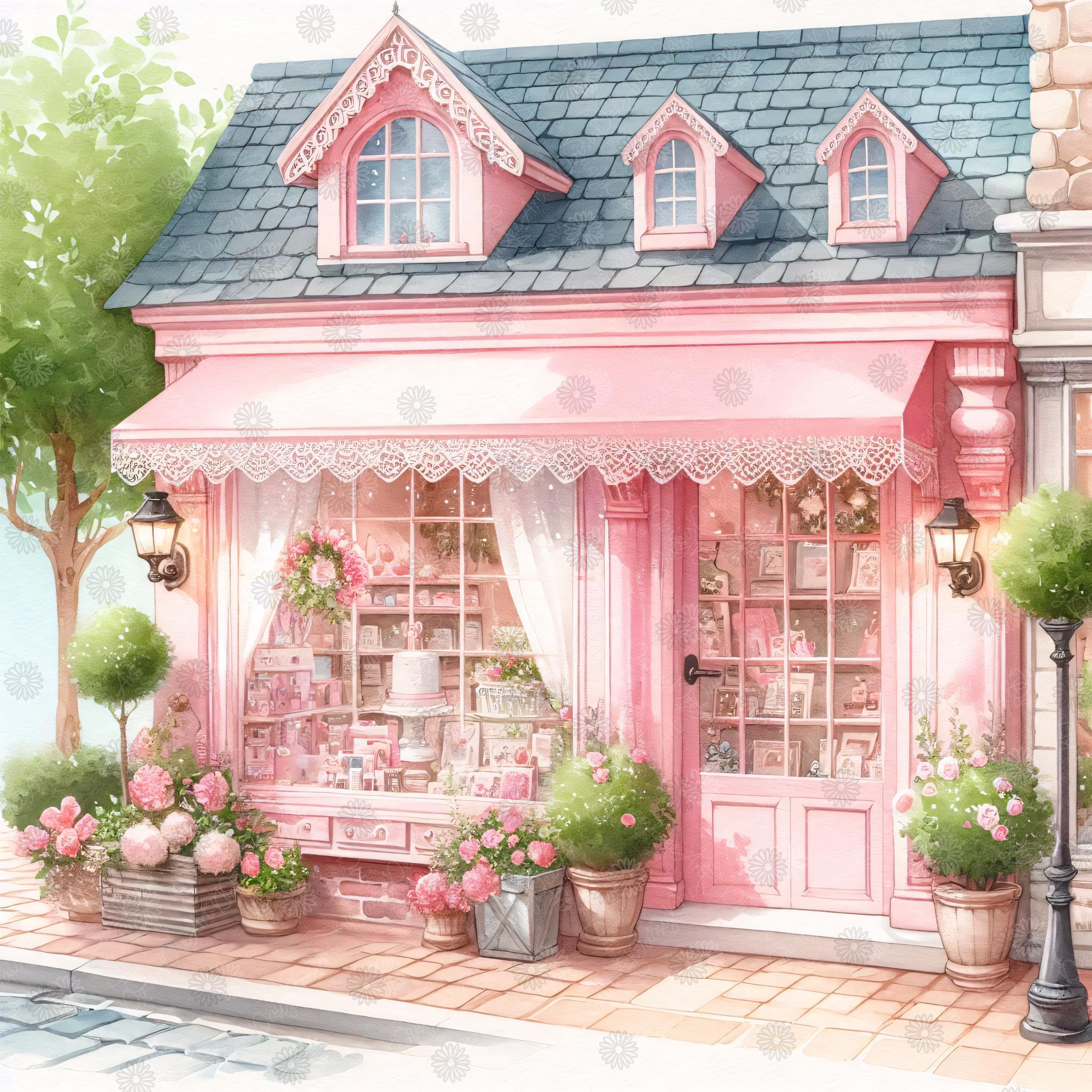 Bundle Jpgs 8 Cottagecore Shops High Quality Clip Art, Watercolor ...