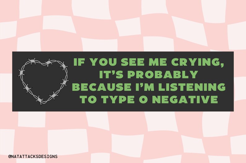 Type O Negative Bumper Sticker - Etsy