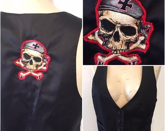 Vest Denim, Skull on Vest