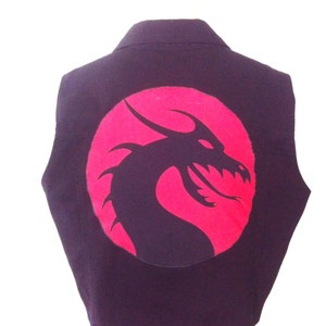 Vest Denim, Dragon image 4