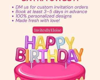 Custom Birthday Invitation | Personalized Digital Invite (Instant Download)