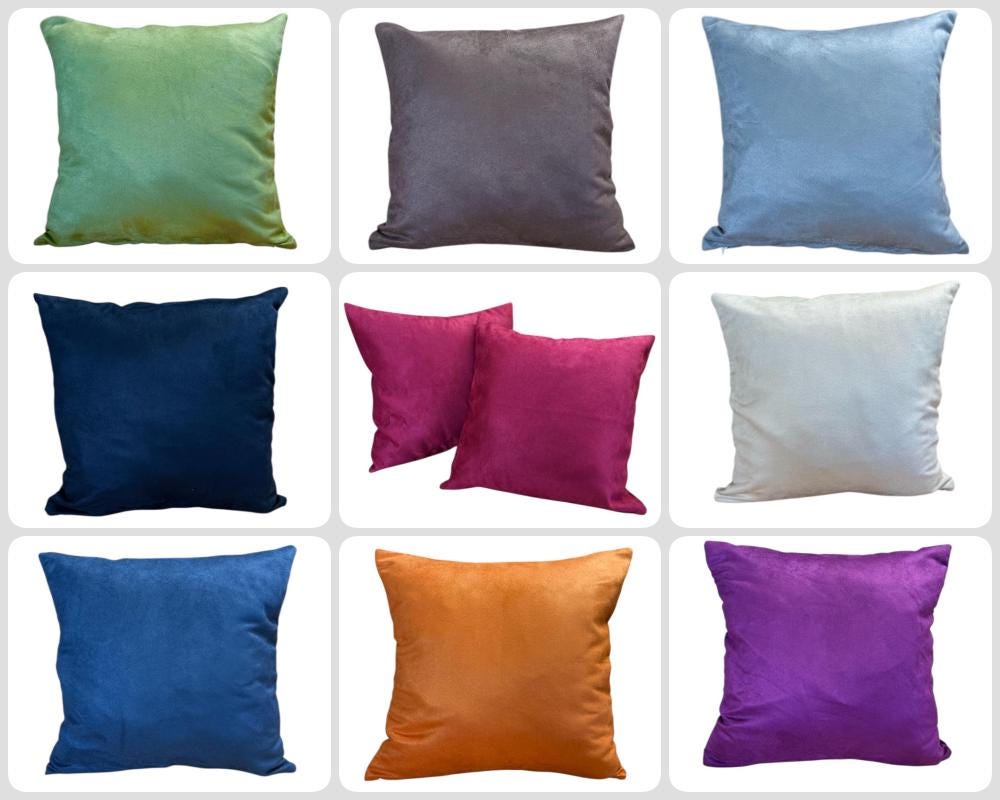 PnH® Faux Suede Cushions, Large 65cm Complete with Inners, Colour Options