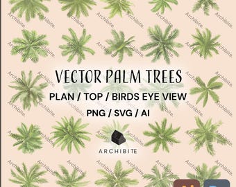 Vector Cutouts - Palm Trees Plan
