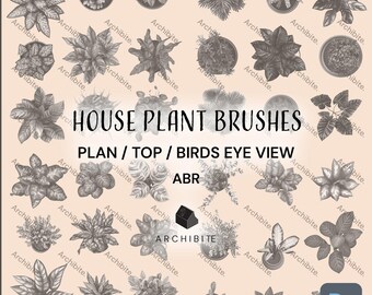 Photoshop Brushes - House Plants Plan