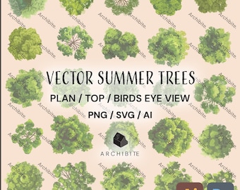 Vector Cutouts - Summer Trees Plan