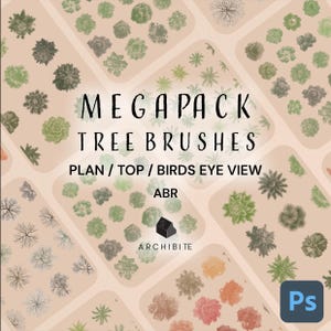 Megapack Photoshop-penselen Bovenaanzicht bomen