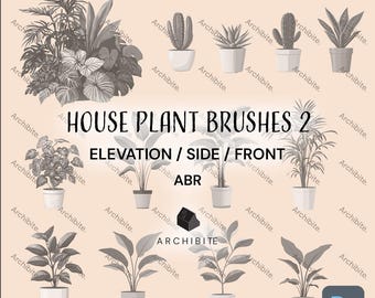 Photoshop Brushes - House Plants Elevation 2