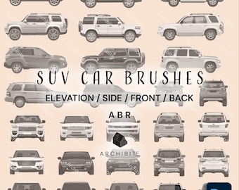 Photoshop Brushes - Side View SUV Cars