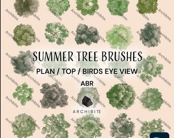 Photoshop Brushes - Summer Trees Plan
