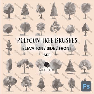 Photoshop Brushes - Polygon Trees Elevation