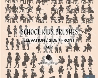 Photoshop Brushes - School Kids