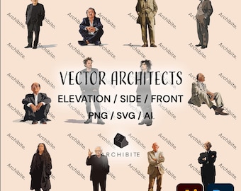 Vector Cutouts - Famous Architects