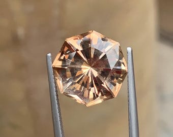 12.80 Cts Natural Peach Minor Included Octagon Shape Topaz Loose Gemstone Ideal For Jewelry.