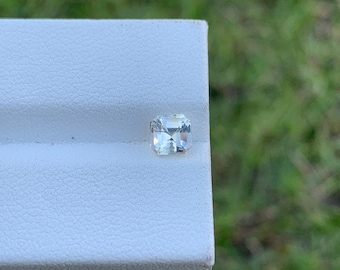 White 1 Ct Natural Sapphire Minor Included Octagon Cut September Birthstone Loose Gemstone SriLanka