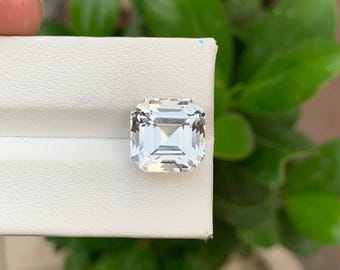 10.4 Cts Natural Slightly Included Peach Topaz 12mm Octagon Cut Gemstone Brazil.
