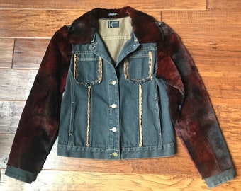 denim jacket with fur