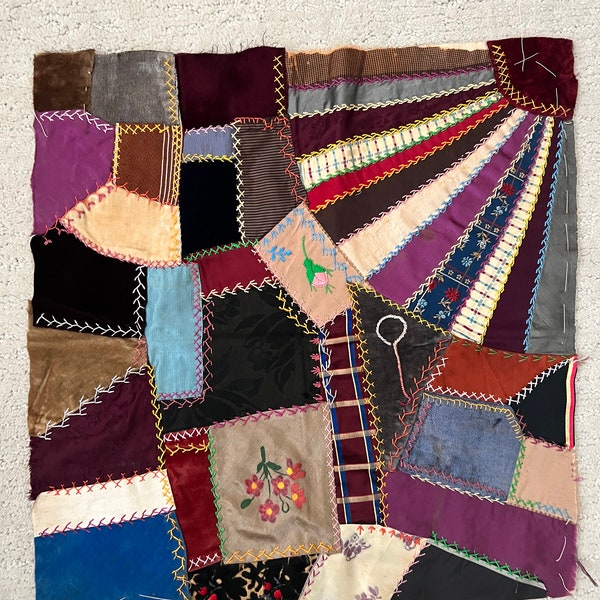 Crazy Quilt Squares Etsy