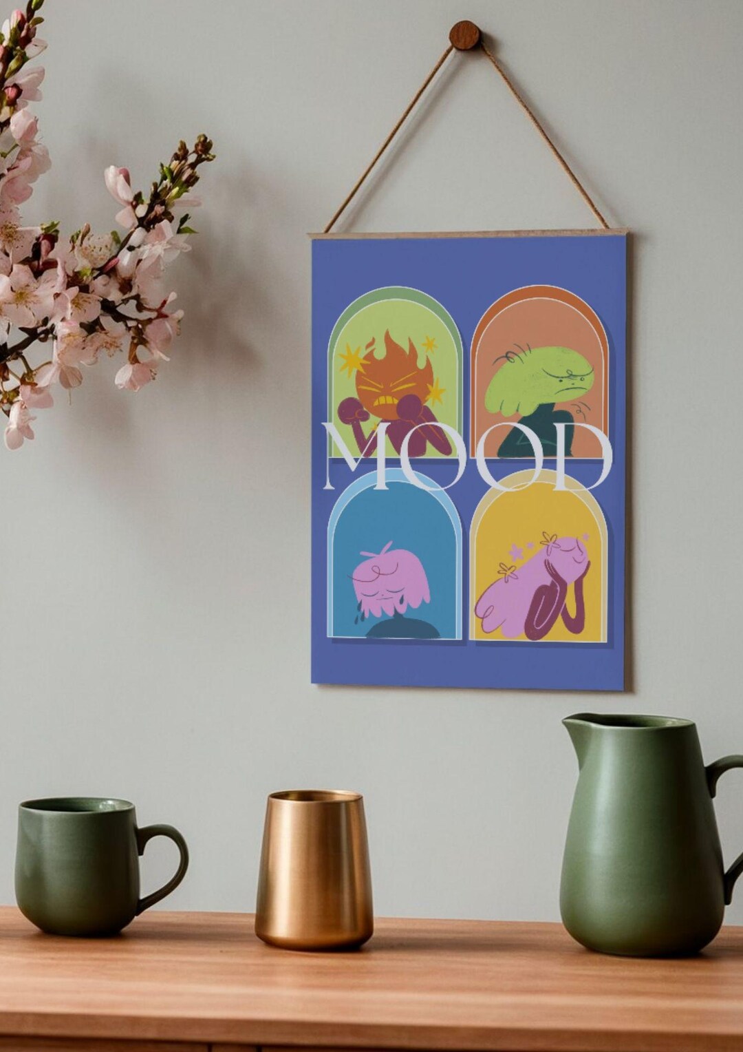 Emotions & Mood Poster – Mental Health Inspired Wall Art – Digital ...