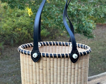 ナンタケットバスケット 10インチ ラウンド - Etsy 日本