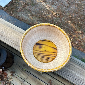 Nantucket Korb 10 Zoll rund, Gelb