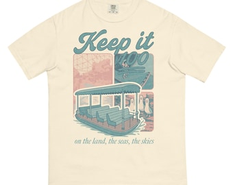 Camiseta inspirada no Epcot Ride: Mantenha-se 100% na terra, nos mares e nos céus - Comfort Colors