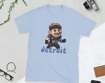Aidan Hutchinson Chibi T-Shirt: Detroit Lions Cartoon Tee