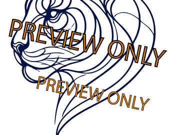 Minimalist Tiger Line Art Vector – AI, SVG, PNG Digital Download