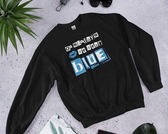 Moletom engraçado do time de futebol americano de Detroit: "Aos domingos, usamos azul", paródia de Meninas Malvadas