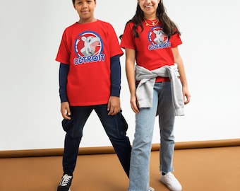 Detroit Basketball Youth T-Shirt | Unicorse x Pistons Mashup Shirt for Kids & Fans