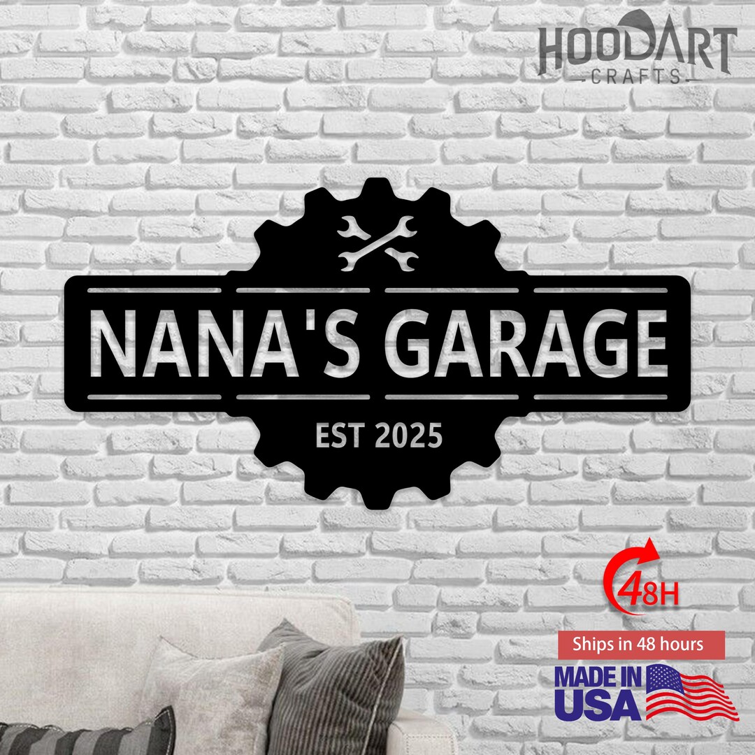 Personalized Metal Garage Sign,mechanic Workshop Sign,personalized Man ...