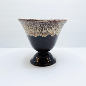 Vintage Keramik Sockel Keramik Blumentopf Sukkulenten Blumentopf Mid Century Dekor braun MCM Art Keramik