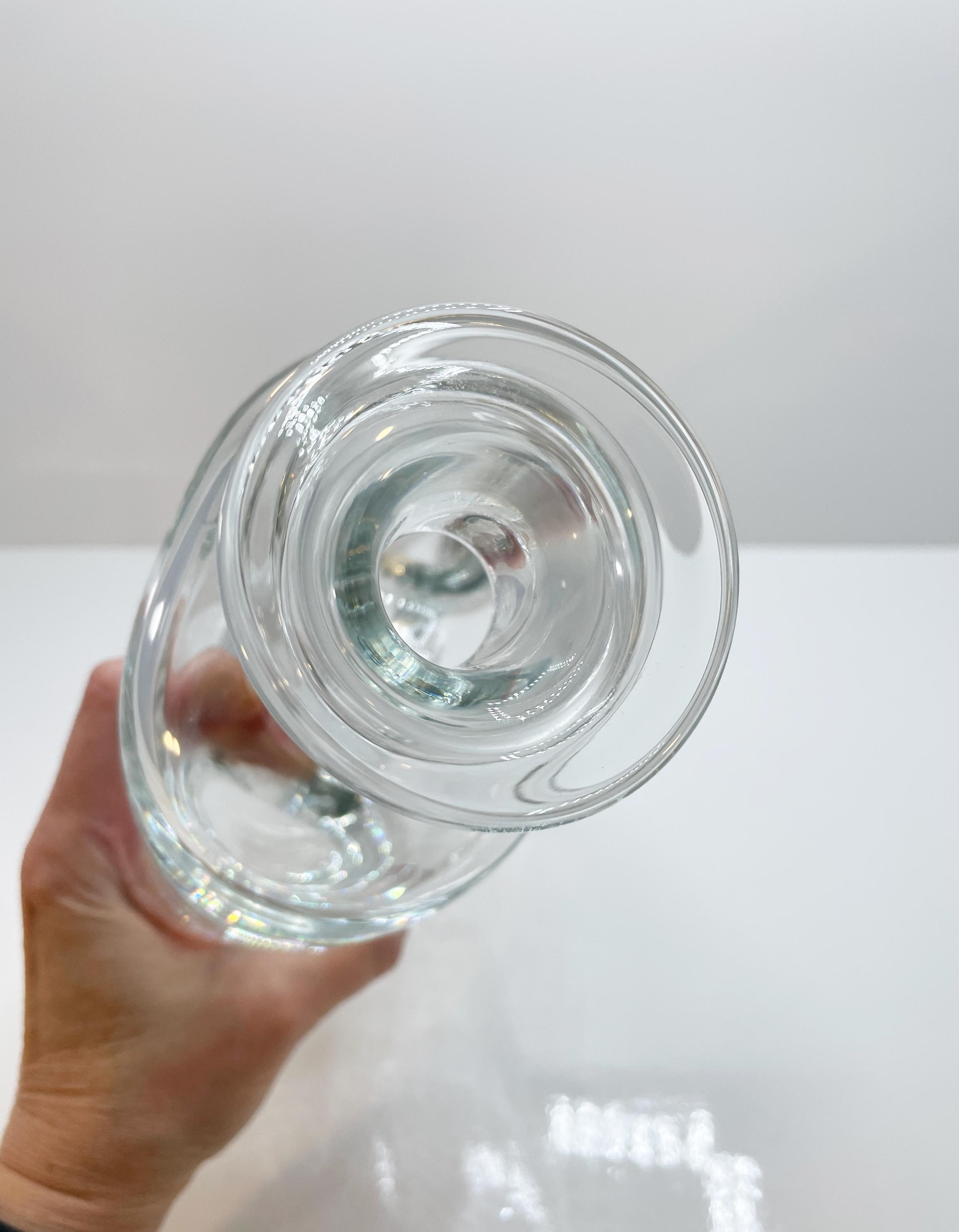 ヴィンテージの手吹きガラスデキャンタ：ミッドセンチュリーモダン