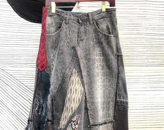 Reconstructed Vintage Jean's Skirt