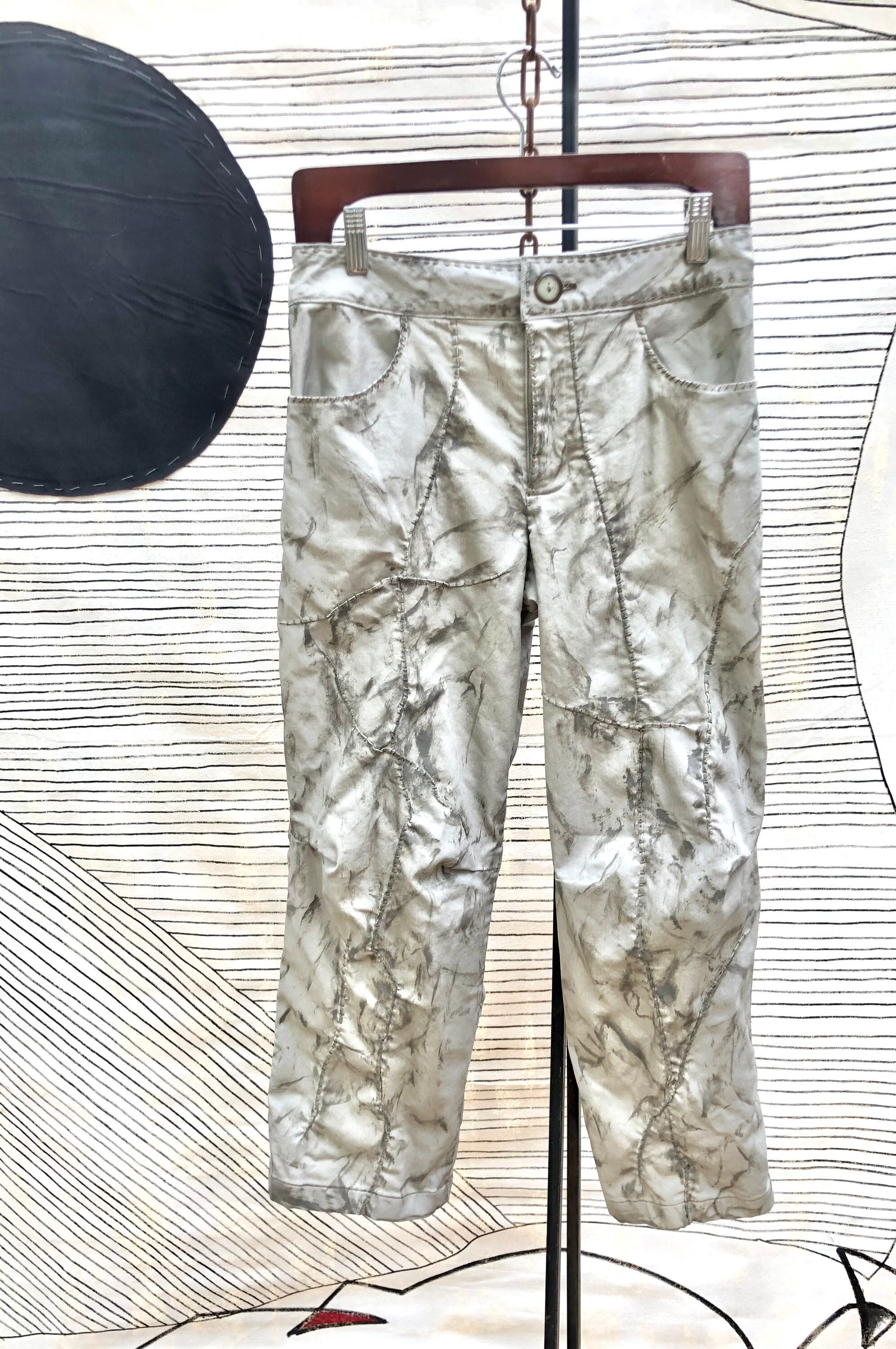 Cracking Seems and Hand Stitch Design Pants
