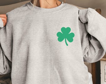 Shamrock Sweatshirt: Cozy Irish Clover Shamrock Crewneck Pullover - St. Patrick's Day