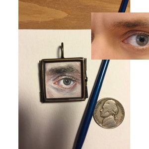 Custom Lover's Eye Miniature Painting 18th 19th c. Century without locket image 5
