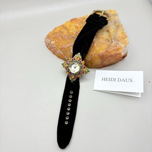 Heidi Daus Crystal Starburst Watch: Jeweled Velvet Straps  display picture 1